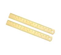 Kozelo 2pcs Laiton Droit Règles Cuivre Mesure Règle 15cm x 6pouce Or Ton