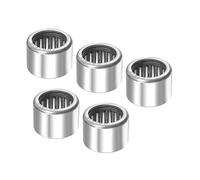 Kozelo 5pcs HK1616 Aiguille Rouleau Roulements - [16mm x 22mm x 16mm] Ouvert Fin pour Boîte vitesses Emploi, Chrome Acier Rouleaux