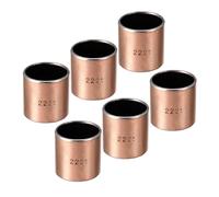 Kozelo 6Pièces Douilles Manchon 2225 Diamètre d'Alésage 22mm X Diamètre Extérieur 25mm X Longueur 25mm Bagues Sans Huile Enveloppées pour les Mouvements Glissements Machines