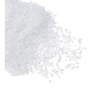 Kozelo Éclats de Verre Concassé - [1-3mm x 20g] Verre Métallique Blanc Irrégulier pour Décoration DIY et Utilisation en Nail Art, Surface Électroplaquée