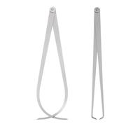 Kozelo Ensemble de Compas Intérieur et Extérieur à Joint Ferme - Outil de Mesure en Acier Inoxydable [14 Pouces] pour Mesurer les Dimensions, Ton Argent
