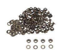 Kozelo Kit De 100 Oeillets Métalliques [Trou De 4,5mm 3/16"] Avec Outil Pour Chaussures Vêtements Projets DIY, Petits Oeillets, Bronze