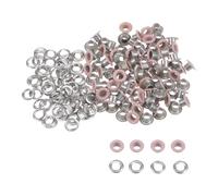 Kozelo Kit De Œillets 100pièces-[Trou De 4mm 1/6"] Œillets Métalliques Outil Pour Chaussures Vêtements Projet DIY, Petit Œillet, Rose