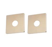 Kozelo Lot de 2 brides fendues murales - [trou de 28 mm x 85 mm], plaque autocollante pour décoration de robinet d'eau, plastique ABS, ton doré
