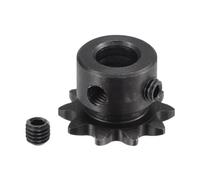 Kozelo Pignon de Rouleau de Type B 10 Dents x 8mm ID en Acier au Carbone | avec 2 Vis de Fixation pour Machines de Fraisage et de Perçage ISO 04C, Pas de 1/4 Pouce Chaîne #25