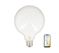 KOZII, Ampoule LED Connectée Filament E27 G125 Opaque 7W, Variation de Luminosité, Compatible Alexa et Google Home, Douille E27, Éclairage Intérieur, Économie d'Énergie.