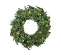 KOZII - Couronne de Noël Lumineuse Multicolore - 25 LED SMD 3000K Blanc Chaud - 8 Modes, 15000H - IP44, Eclairage Extérieur - Effet Naturel - PVC - Ø 45 x 7 cm