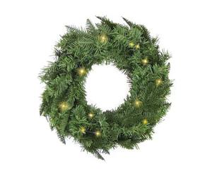 KOZII - Couronne de Noël Lumineuse Multicolore - 25 LED SMD 3000K Blanc Chaud - 8 Modes, 15000H - IP44, Eclairage Extérieur - Effet Naturel - PVC - Ø 45 x 7 cm