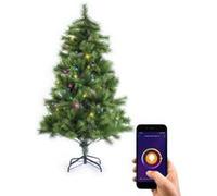 KOZii - Sapin de Noël KOZii, 150 cm, avec sa guirlande LED connectée (10m), multimode d'éclairage, synchronisation musicale - KSL150RVBM VERT