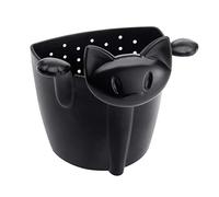 Koziol 3236526 Miaou Passoire à thé Plastique Noir Opaque 6 x 6,6 x 7,6 cm