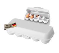 Koziol Boîte à Oeufs Eggs to Go, boîte à Oeufs, Plastique, Cotton White, pour 10 Oeufs