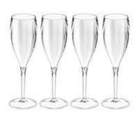 Koziol Cheers Lot de 4 flûtes à Champagne en Plastique Transparent