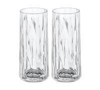 Koziol Club No. 3 verre à long drink plastique 25 cl. lot de 2 Cristal transparent