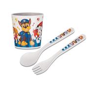 Koziol Easy Eater - Lot d'assiettes d'apprentissage Pat' Patrouille avec cubes - À partir de 6 mois - Apprentissage ludique des aliments - Avec division des compartiments - Incassables - Conviennent à