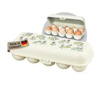 Koziol EGGS TO GO Boîte à œufs pour 10 œufs, boîte de conservation avec fermeture à rabat, contenant à œufs pour réfrigérateur, carton à œufs en plastique, boîte de rangement pour œufs, boîte à œufs