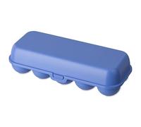 Koziol EGGS TO GO Boîte à œufs pour 6 et 10 œufs, boîte de rangement avec fermeture à clip, récipient à œufs pour réfrigérateur, boîte à œufs en plastique, boîte de rangement, bleu fort, 10 œufs