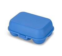Koziol EGGS TO GO boîte à œufs pour | Boîte de transport | Boîte de rangement | Plastique biocirculaire, empilable, passe au lave-vaisselle | Cuisine, maison, camping (bleu fort, 6 œufs)