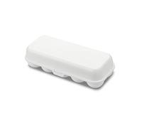 Koziol EGGS TO GO boîte à œufs pour | Boîte de transport | Boîte de rangement | Plastique biocirculaire, empilable, passe au lave-vaisselle | Cuisine, maison, camping (white, 10 œufs)