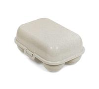 Koziol EGGS TO GO Mini boîte à œufs pour 6 œufs | Boîte de transport | Boîte de rangement | Plastique biocirculaire, empilable, passe au lave-vaisselle | Cuisine, maison, camping (Nature Desert Sand)