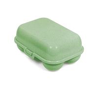 Koziol EGGS TO GO Mini boîte à œufs pour 6 œufs | Boîte de transport | Boîte de rangement | Plastique biocirculaire, empilable, passe au lave-vaisselle | Cuisine, maison, camping (nature leaf green)