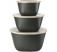 Koziol Ensemble De Boîtes De Rangement Cuisine Beige Noir