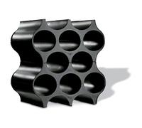 Koziol 3596526 Set-Up Casier à Bouteilles Matière Thermoplastique Noir 23 x 35,3 x 36,4 cm