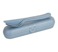 Koziol Etui + set de couverts Klikk Ready, plastique, Nature Flower Blue