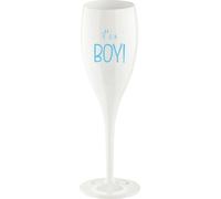 Koziol Flûte à champagne Cheers No. 1 It S A Boy, plastique, Coton White, 100 ml, 4033525