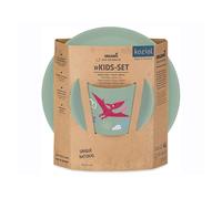 Koziol Geschirr-Set Connect Rex 3-tlg., Teller, Schale, Becher, Kunststoff, Organic Green, 8340748