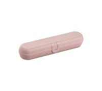 Koziol KLIKK ETUI Boîte à couverts à emporter pour couverts de voyage, sac à couverts, boîte à couverts d'extérieur, étui à couverts de camping, emballage de couverts réutilisable, rose biologique