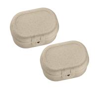 Koziol PASCAL MINI Lot de 2 boîtes à goûter (nature desert sand)