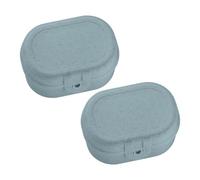 Koziol PASCAL MINI Lot de 2 boîtes à goûter (nature flower blue)
