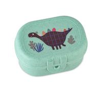 Koziol PASCAL MINI REX Boîte à goûter avec fermeture à clip pour enfants en plastique biocirculaire, incassable, passe au lave-vaisselle, école, maternelle, voyage, vert sauge organique