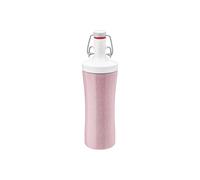 Koziol Plopp To Go Trinkflasche, Trink Flasche, Outdoorflasche, Getränkflasche, Wasserflasche, Kunststoff, Organic Pink / Coton White, 25.3 cm, 3796315