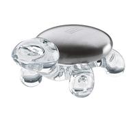 koziol savon en inox avec support Amanda, thermoplastique, transparent, 6,2 x 10 x 4,7 cm