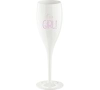 Koziol Sektglas Cheers No. 1 It S A Girl, Kunststoff, Coton White, 100 ml, 4031525