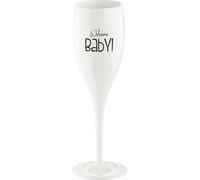 Koziol Sektglas Cheers No. 1 Welcome Baby, Kunststoff, Coton White, 100 ml, 4030525