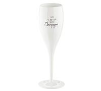 Koziol Superglas 100ml with print CHEERS NO. 1 LIFE IS BETTER WITH CHAMPAG