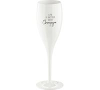 Koziol Superglas Cheers No. 1 Life Is Better With Champagne, Sektglas, Champagnerglas, Kunststoff, Coton White, 100 ml, 3916525