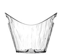 Koziol Superglas CLUB BUCKET, 6 L, seau à vin, seau à champagne, rafraîchisseur de bouteilles luxueux et incassable, en plastique transparent effet diamant, résistant aux UV et à la chaleur, 1 pièce