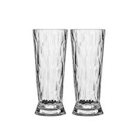 Koziol Superglas Club No. 10, 2 pièces, 300 ml, verre à bière en plastique cristallin, luxueux, incassable, réutilisable, fête, camping, set de 2 pièces