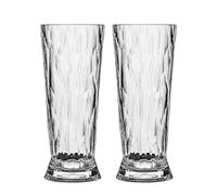 Koziol Superglas Club No. 11, Lot de 2 verres à bière 500 ml en plastique cristal transparent, élégants, incassables, réutilisables, parfaits pour fête, camping et piscine