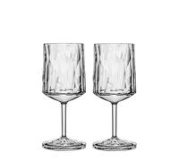 Koziol Superglas Club No. 9, 2 pièces, 200 ml, verre à vin avec pied en plastique cristallin, luxueux, incassable, réutilisable, fête, camping, set de 2 pièces