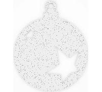 Koziol Virgin White X-Mas Stars Weihnachtsdeko, 2er-Set, Weihnachtsdekoration, Weihnachtsfigur, Transparent Klar mit Silberglitter, 5115611