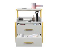 Kozivmo Armoire murale suspendue pour salon de coiffure avec 2 tiroirs et étagère - Armoire de rangement murale avec support pour sèche-cheveux - Pour salles de bien-être, salons de coiffure, salons