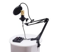 Kozivmo Microphone podcast - Carte son en direct professionnelle avec effets de mixage DJ et changeur de voix pour les spectacles en direct, l'enregistrement, les fêtes PC et karaoké et les voix de