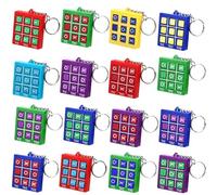 KOZOY Lot de 4 porte-clés Tic-Tac-Toe spécialement conçus pour les enfants, porte-clés Tic-Tac-Toe comme cadeau d'anniversaire pour les enfants.