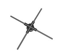 KOZWAY éventail Hologramme 3D Perles de lumière LED Ventilateur holographique à œil Nu Ventilateur de Machine de publicité Flottante stéréo 1080P HD Salon Commercial