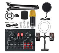 KOZWAY Mélangeur Audio USB 5.0 Carte Son Audio USB Contage Externe Microphone webcast en Direct Adaptateur de Diffusion de Jeu de Jeu for PC Ordinateur téléphonique (Color : BM900V8 Large)