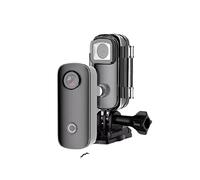 KOZWAY Mini caméra d'action pouce 1080P30FPS / 4K30FPS H.265 12MP 2.4G 30M étui étanche Action Sport DV caméscope (taille : C100Plus ajouter 128 Go, couleur : néro)